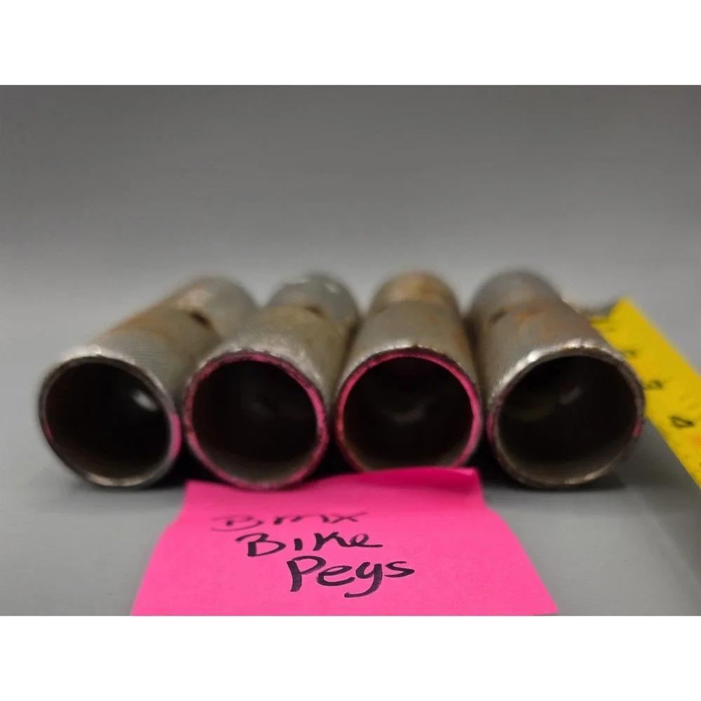 Vintage BMX Bike Pegs Set of 4 Threaded Steel 4